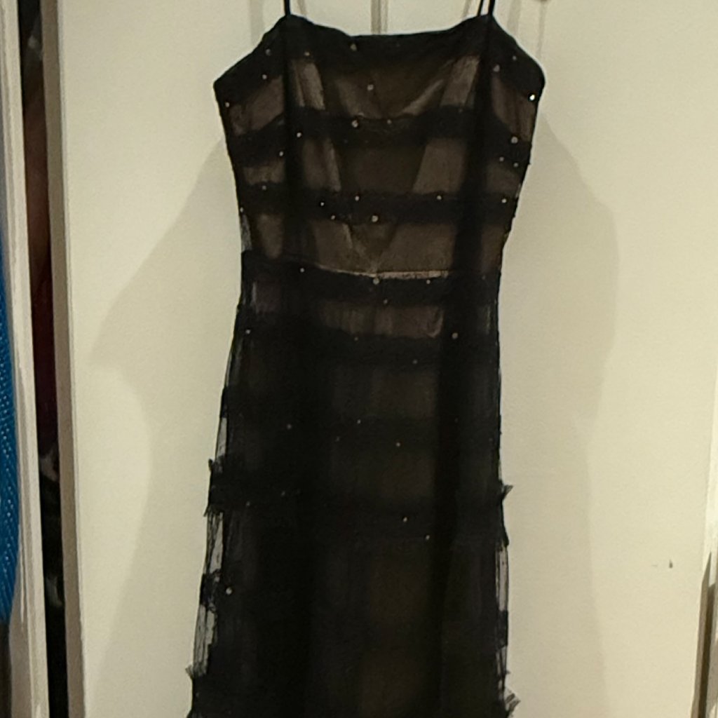 Gorgeous Nwot Bcbgmaxazria Lace And Tulle Strapless Dress Black Sz 8